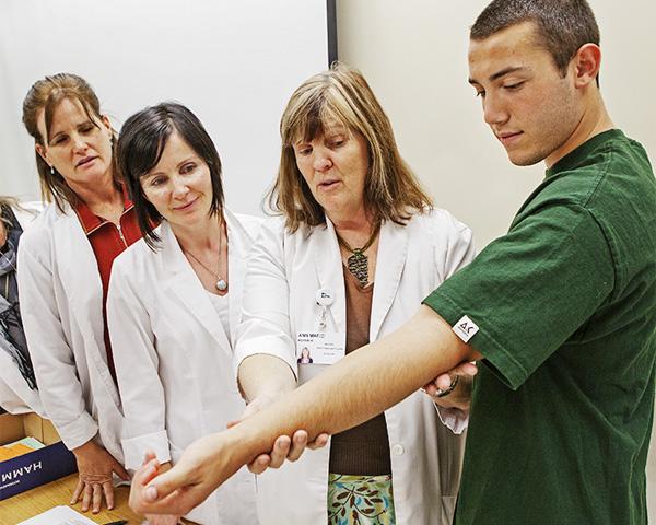 Nursing students test for tuberculosis