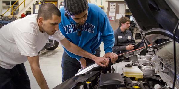 Students learn unique skills in automotive hybrid repair class