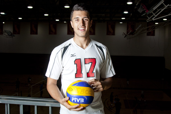 Aquiles Montoya after practice at City College in the Sports Pavilion March 18, 2013. 