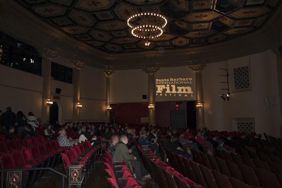 The+audience+finds+seating+inside+the+remodeled+Lobero+Theatre+with+room+for+600+people+on+Sunday+Feb.+9+for+the+Youth+CineMedia+documentary+showcase%2C+bringing+social+justice+through+the+lens+of+todays+youth.+