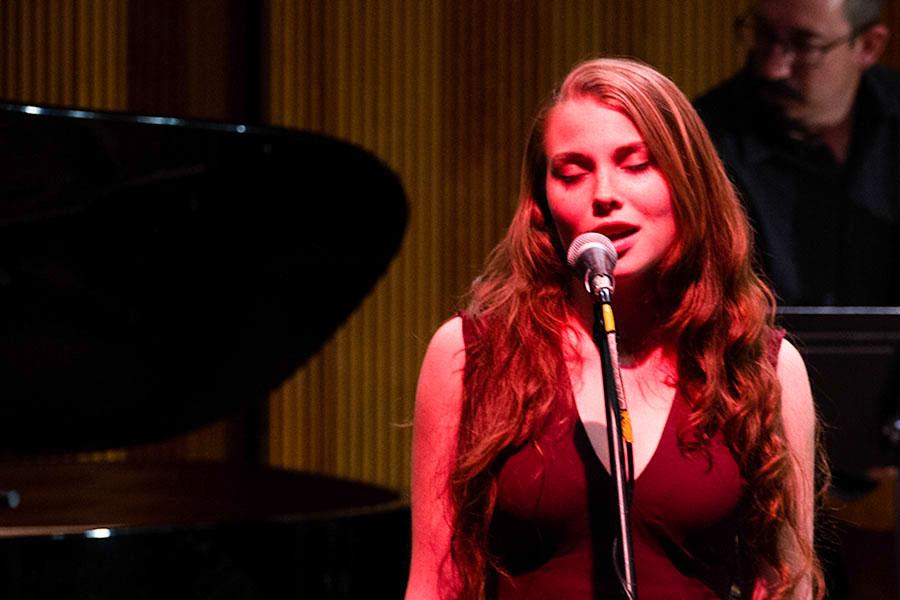 Anna Kasper performs a smoky rendition of Cole Porter’s “Night and Day”, Sunday, March 9, 2014, at the Fe Bland Forum, on Santa Barbara City College’s west campus. The concert was a compilation of music styles ranging from classical to jazz, preformed by students and faculty alike.