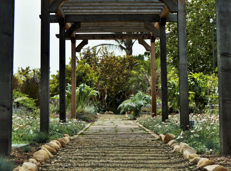 This is the entrance to the Ethnobotanical Chumash Point on Friday, April 25, at City College, in Santa Barbara, Calif. Chumash Point is a collection of plants native that are culturally important to the Chumash Native Americans.