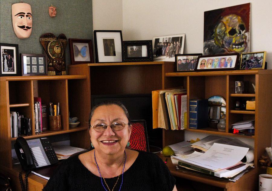 Sonia Zúñiga-Lomelí, Spanish professor, takes a break between her self-paced Spanish classes in her office on Tuesday, May 6, in the Humanities Building. Zúñiga-Lomelí has been a full-time professor at City College since 1990.