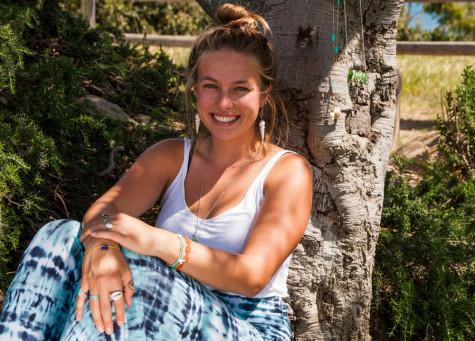 Shelby Smith wears her own hand made jewelry on Thursday, May 1, 2014, at Santa Barbara, Calif. Smith owns her own jewelry business called “Lost Shell Collective”.