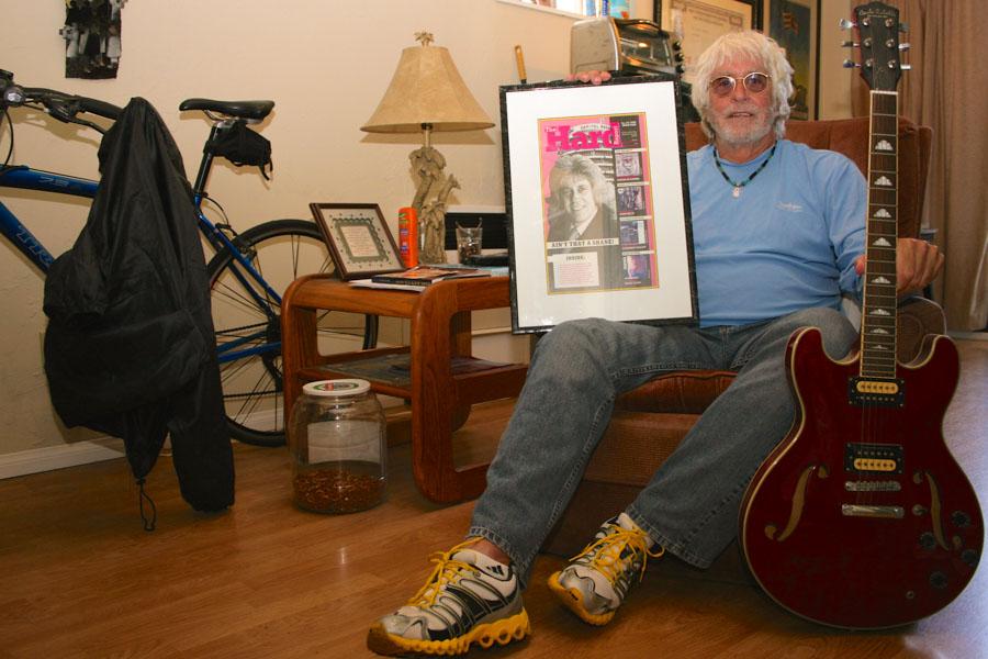 Former vice president of rock promotion at Capitol Records, Jeff Shane, sits in his home in Montecito, Calif., on Monday, April 28. Shane is currently enrolled in the City College Drug and Alcohol Counseling program and plans to use his certificate to help others.