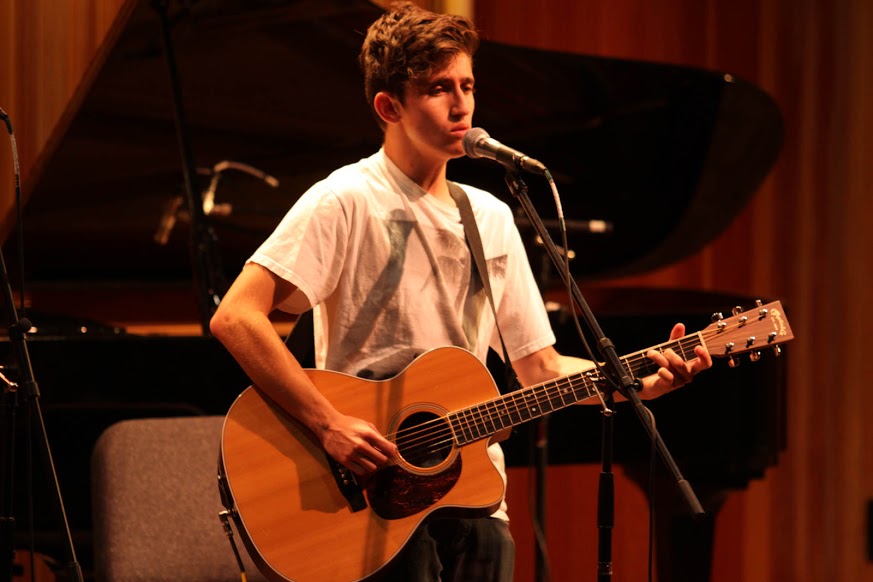 Jason Mally plays his set during Songwriters in the Fe Bland Forum, a part of The Harold Dunn Memorial concert series, Saturday Sept. 27th. All performers were students in Dr. John Clarks Songwriting I/II class.