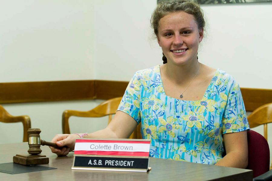 Colette Brown, new president of the Associated Student Senate, in her office Friday, March 6, at City College in Santa Barbara. It is tough with all of the time commitments, and especially school on top of everything. Sometimes it almost feels unbearable, but at the end of the day it’s definitely worth it,” says Brown.