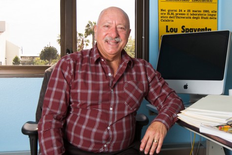 Lou Spaventa has taught at City College for 14 years and is finally retiring after this semester, Thursday, May 7, 2015, in Santa Barbara, Calif.