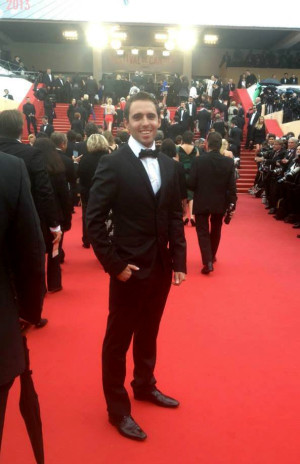 Benjamin Goalabré on the red carpet at the 2013 Cannes Film Festival in Cannes, France. Goalabré is City College’s first film studies graduate to produce a full-length film. Image courtesy of Benjamin Goalabré.