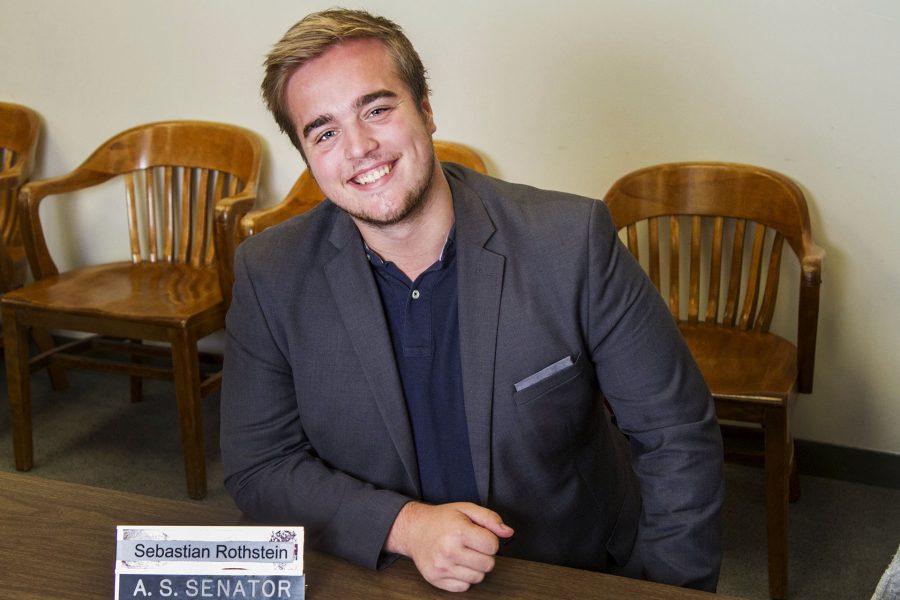 Swedish International Student, Sebastian Rothstein is an elected associated student government senator, editor-in-chief of the ECSB Journal, and the president of the economics club on Friday morning, April 8, in Campus Center Room 223 at Santa Barbara City College.