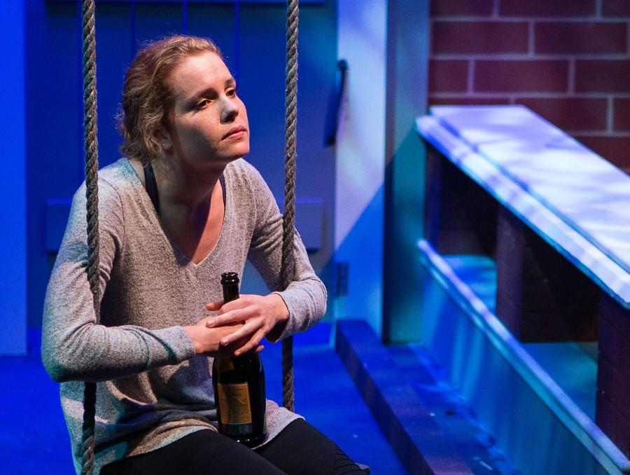 Katherine Bottoms embodies the mental struggles of her character Catherine during ‘Proof’ rehearsals, Thursday night, April 7, at the SBCC Jurkowitz Theater in Santa Barbara,. The play will premiere at 7:30 p.m. on Wednesday, April 13.