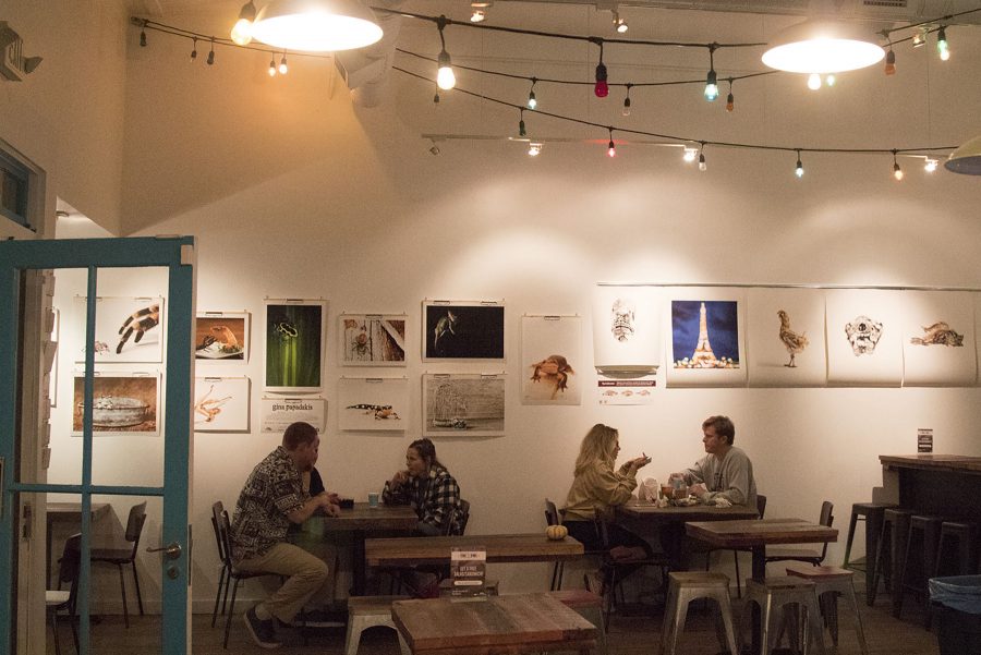 Customers enjoy a late night meal on Friday, Nov. 4, at Blue Owl in Santa Barbara. Blue Owl has been open since September 2010 and specializes in Asian inspired dishes.