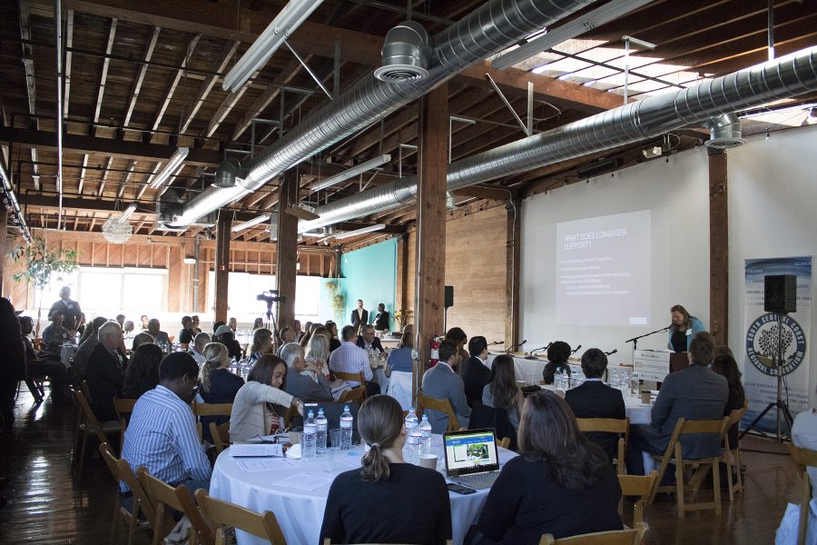 A group of teachers, counselors, and students from across the region gather to discuss the understanding and appreciation of international issues at the Global Competence Summit on Friday, Nov. 4, at Narrative Loft in Santa Barbara. The event included a keynote speaker, a series of panel discussions and an innovation lab.