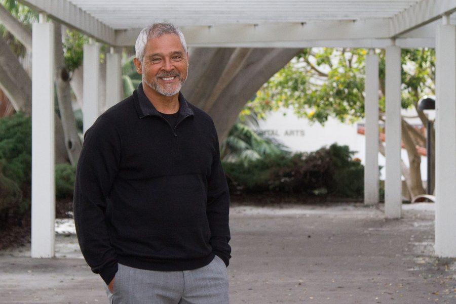 Academic Counselor Oscar Zavala on Thursday, Feb. 9, outside the Student Services building. After 29 years as an Academic Counselor to students, Zavala will be retiring through the Supplemental Early Retirement Program.