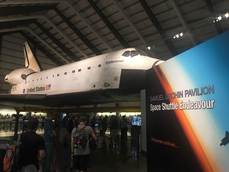 The Space Shuttle Endeavor on April 23, at the California Science Center in Los Angeles. The Endeavor has taken 25 trips outside of Earths orbit since its first launch in 1992.