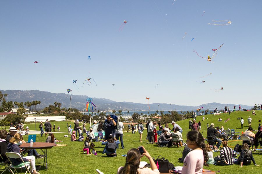 The Santa Barbara Kite Festival on Sunday, April 9, on West Campus at City College. At the festival there was kite flying competitions, a bounce house, food, and other entertainment for children.