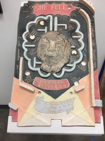 Courtesy image of 'Life Pinball' Ceramic sculpture by Jia Chuin Lily Jones.