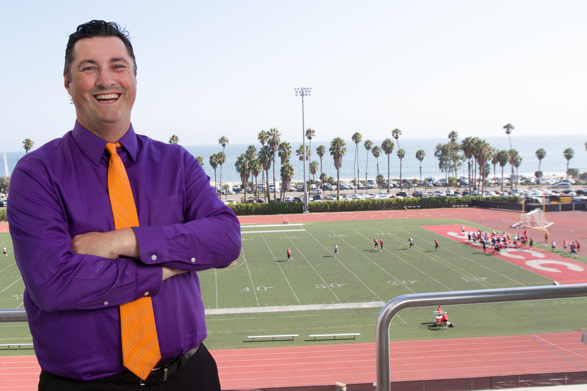 New Santa Barbara City College Athletic Director Rocco Constantino on Thursday, Sept. 7, 2017, on top of the La Playa Stadium at City College. Constantino comes from New Jersey and moved out to Santa Barbara as soon as he saw how beautiful it is here.