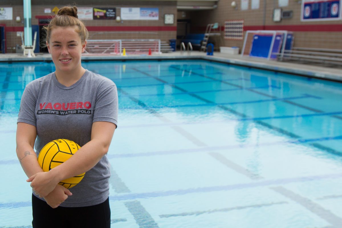 Water Polo superstar, Emma Fraser, Wednesday, Sept. 20, at San Marcos High School in Santa Barbara, Calif. Fraser was selected to represent Canada in the FINA Junior World Water Polo Championships in Greece where her team placed 8th out of 16.