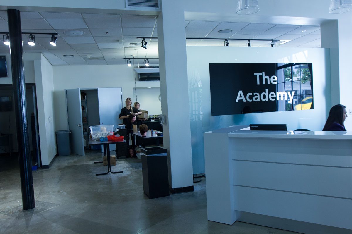 The entry way and client waiting room for the new City College Cosmetology Academy Wednesday, Sept. 20, 2017, on East Cota street. The Academy moved from the Magnolia center in Goleta to downtown Santa Barbara at the old Paul Mitchell building.