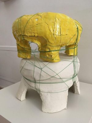 Courtesy art from Armando Ramos of a sculpture he made during his artist residency in Rome this summer. Ramos’ art practice is intended as a playful counterpoint to the darker images and ideas that inundate people through mass culture. 