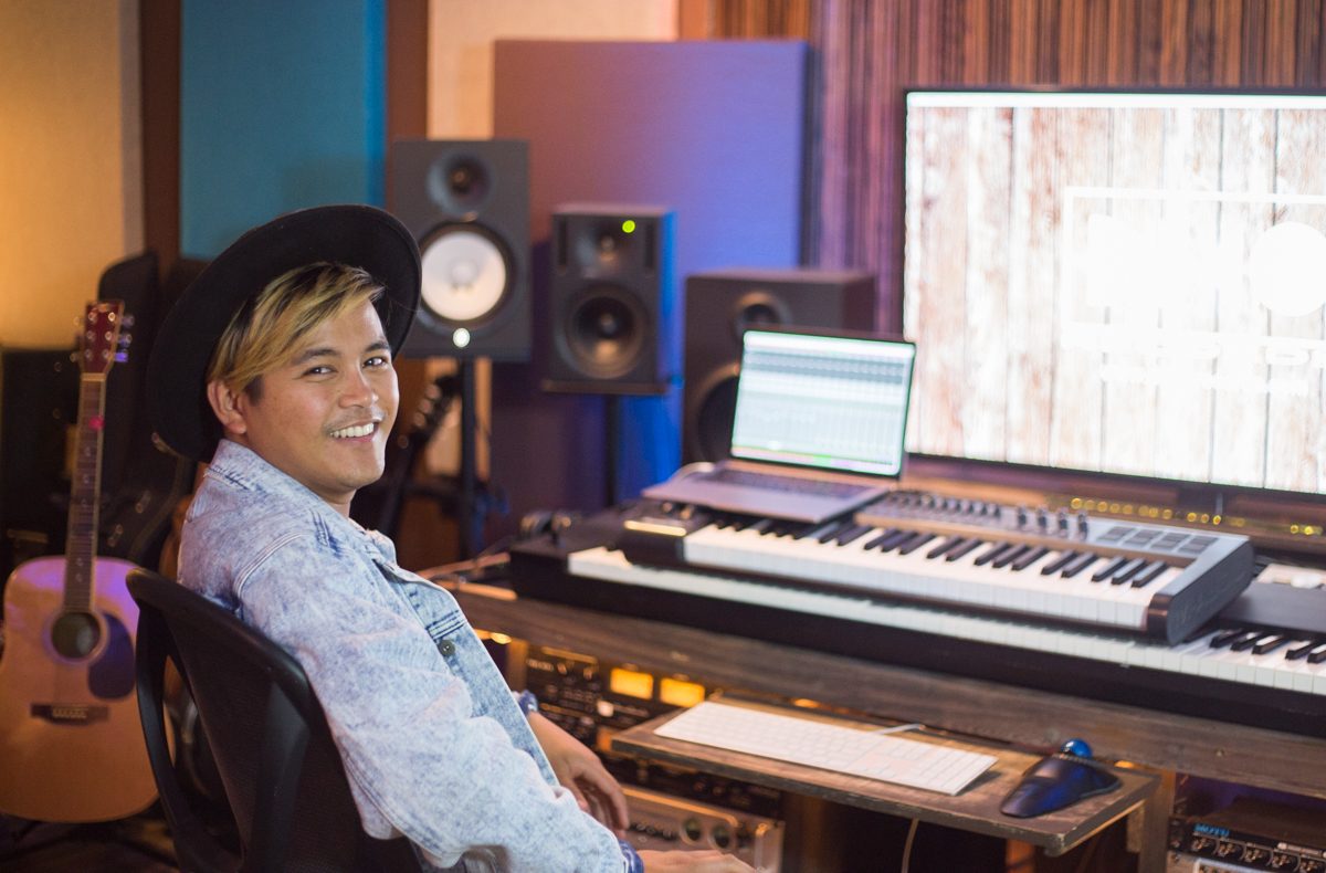 Joveth Jorquia puts the finishing touches on his new album in his music studio, DMXO Records. Joveth opened the studio in May of this year, sharing a building with his old teacher Dom Camardella, who taught at City College for 15 years.