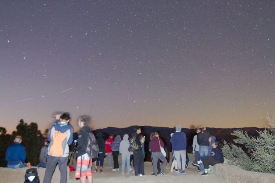 The adventure club and astronomy club under the stars at Knapps Castle Saturday, Oct. 21, in the Santa Ynez Mountains near Santa Barbara, Calif. The two clubs collaborated together to set up this event for people to meet new people and find fun activities to do in Santa Barbara.