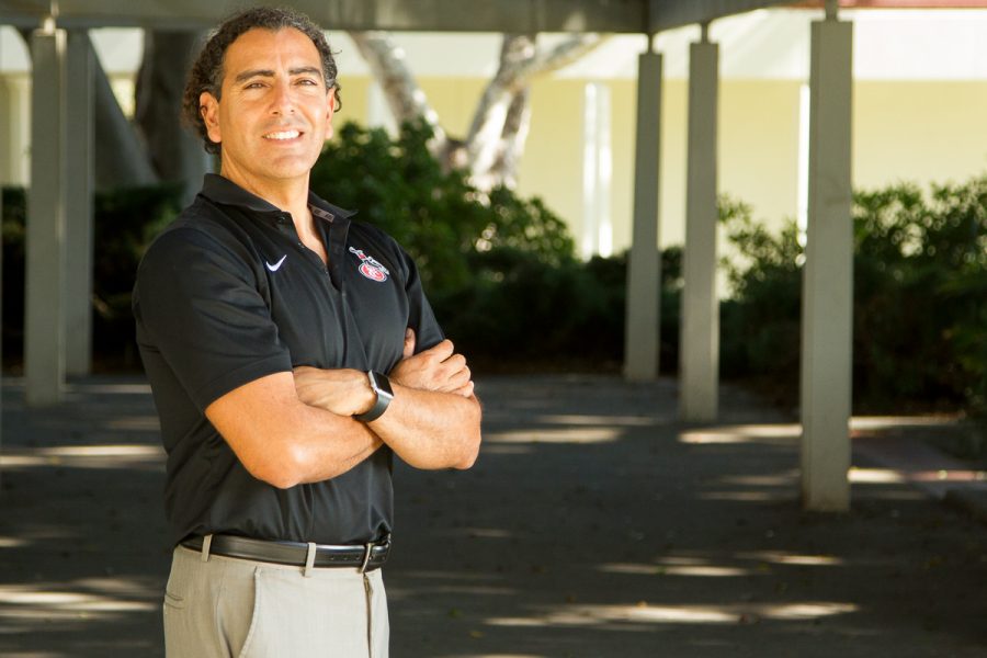 Arturo Rodriguez, dean of educational programs, student affairs, Friday, Sept. 29, outside his office in the Student Services building at Santa Barbara City College in Santa Barbara, Calif. Rodriguez has a degree in architecture and teaching credentials in mathematics.