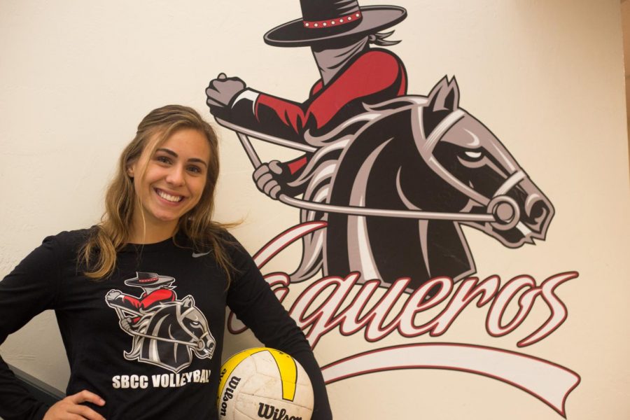 Avery Mulvey, standout City College women’s volleyball player, Friday, Nov. 12, outside of the Sports Pavilion. Mulvey leads the team in digs and her head coach, Ed Gover, described her as the “heart and soul of the team.”