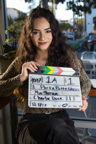 Mia Moran, 19, on Monday, Feb. 12, in Santa Barbara. Moran directed a student film called ‘A Porta Potty Odyssey.’ The film was her first film shown at the Santa Barbara International Film Festival.