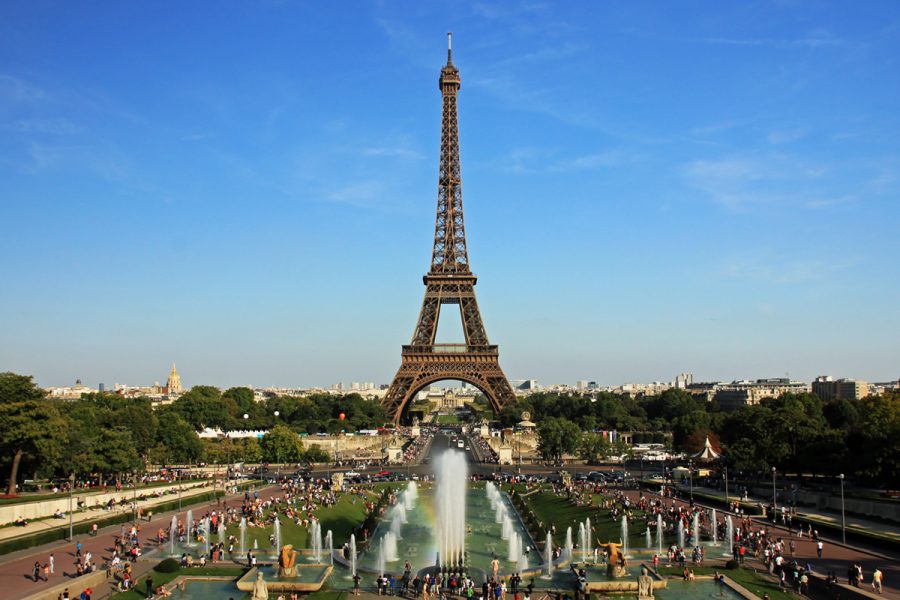 The Eiffel Tower from Trocadero in Paris, France, on July 31, 2011.