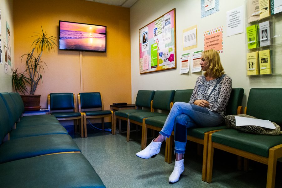 City College student Taryn Abelowitz waits inside the The Health and Wellness Center at City College on Monday, Oct. 15, 2018, in Santa Barbara, Calif. The Health and Wellness program is offering free flu shots to students starting next week.