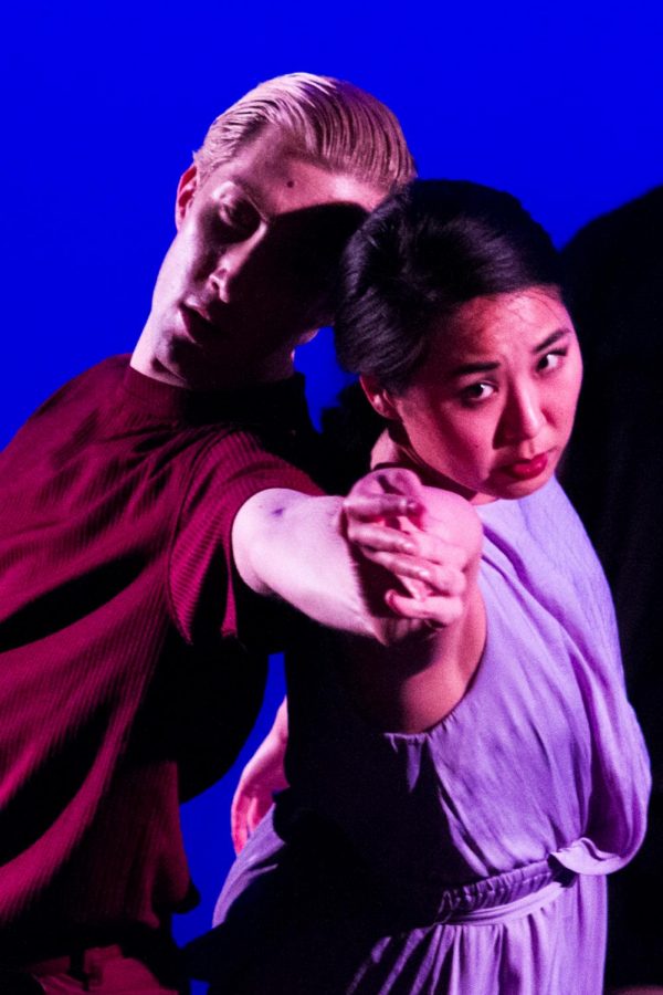 Members from the FUSE Dance Company during the “One Nation” performance choreographed by Joshua D. Estrada-Romero on Friday, March 1, 2019, during the HH11 Dance Festival at the Center Stage Theater in Santa Barbara, Calif.