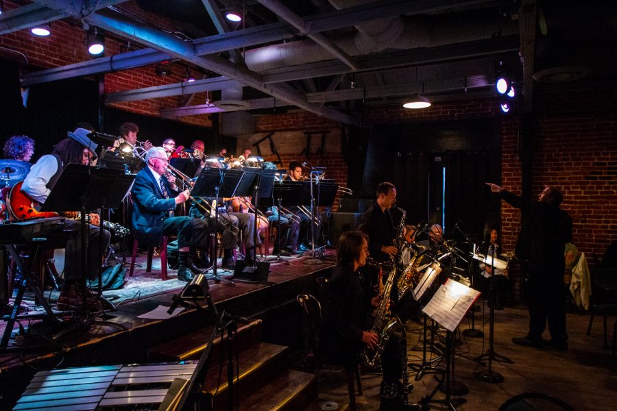 City College’s Lunchbreak Jazz Band performs on Monday, March 18, 2019, at the Soho Restaurant &amp; Music Club in Santa Barbara, Calif. The band performed five pieces, “Blue Daniel”, “You Go To My Head”, “Mornin’ Reverend”, “La Fiesta”, and “Who Me?”.