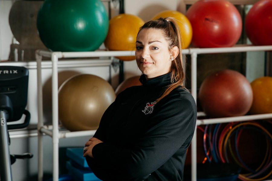 Ashley Farias has worked for the Athletic Department at City College in several different capacities since 2003 and currently serves as an Administrative Assistant. “Basically, I’m here to make everyone elses job run smoothly,” Farias said Wednesday, Jan. 29, in the Life Fitness Center at City College in Santa Barbara, Calif.
