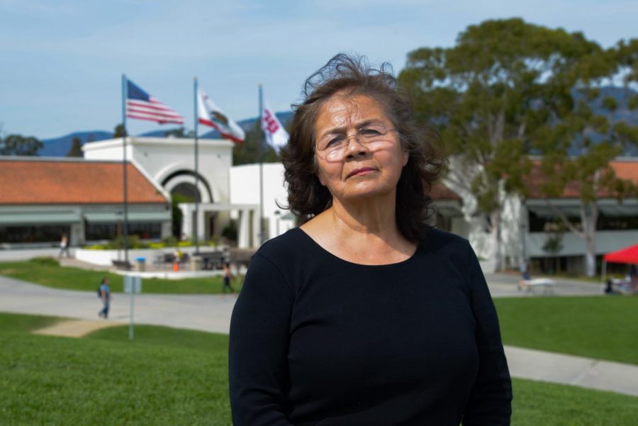 Former City College student and current ESL tutor Isabel Nava stands at her favorite spot on campus, the West Campus lawn hill that overlooks the ocean on Thursday, Feb. 27 2020 at City College in Santa Barbara, Calif. Nava is working to help students who have moved here and dont speak English well so they can more easily overcome the same challenges she faced as an international student.