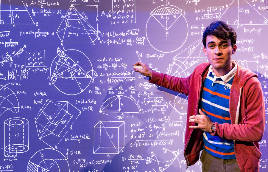 Daniel Sabraw as Christopher Boone in The Theatre Group production of “The Curious Incident of the Dog in the Nighttime” in the Garvin Theatre at City College.