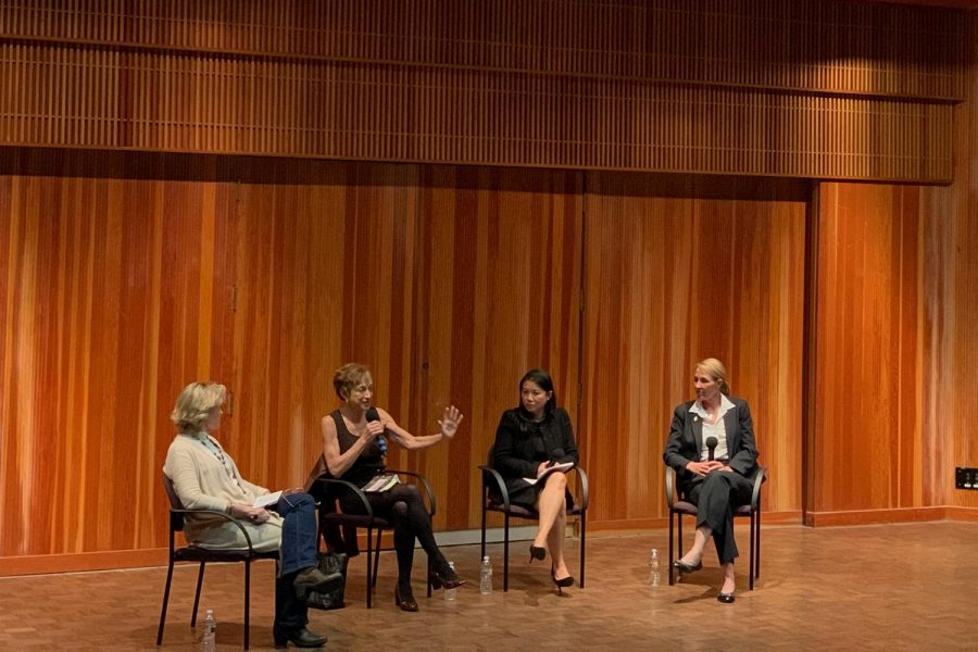 From left, Professor Anne Redding, District Attorney Joyce Dudley, Superior Court Judge Von Deroian and Police Chief Lori Luhnow discuss the adversity they faced in the Administration of Justice and how they rose to the positions of power they currently hold on Thursday, March 5, 2020, in the Business Communications Center at City College in Santa Barbara, Calif.