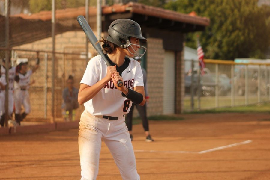 Carson Dunckley bats in the Vaqueros’ game against the Oxnard Condors on Thursday, March 5, at Pershing Park in Santa Barbara, Calif. The Vaqueros lost to the Condors 11-2 in five innings.