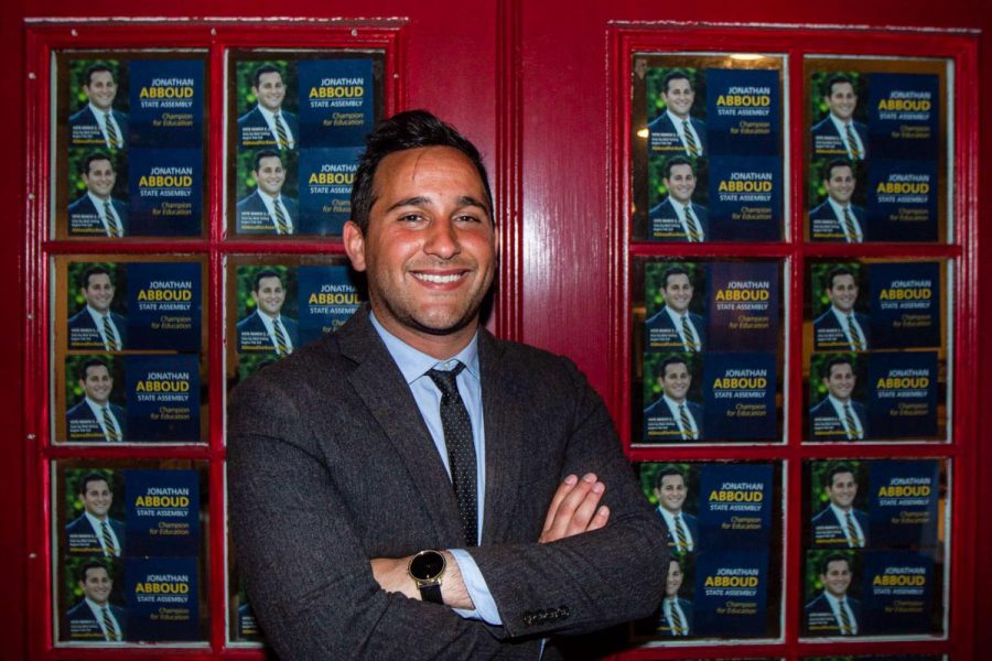 District 37 candidate to the California State Assembly election Jonathan Abboud endures the remainder of his long day that started early in the morning on Tuesday, March. 3, 2020, in Isla Vista, Calif. "I'm really tired, I've been up since 5 a.m." Abboud said. 