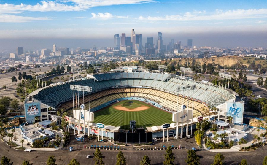 Dodger Stadium in Los Angeles, Calif. Photo from Shutterstock.