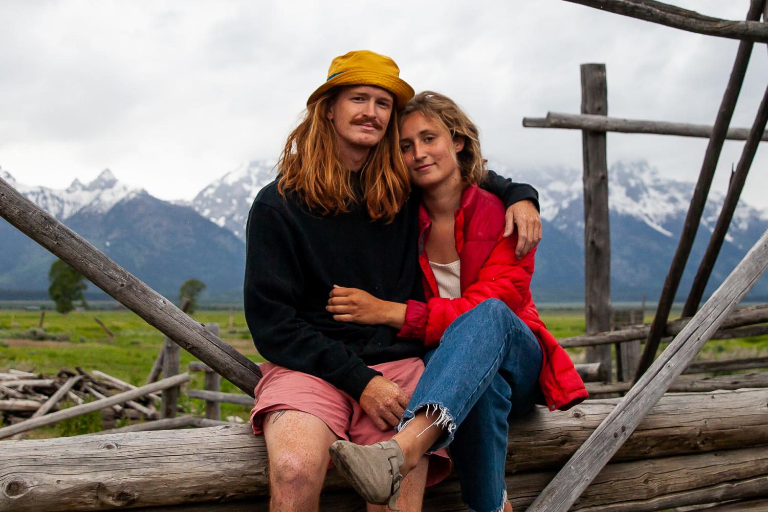 Photo Editor Nate Stephenson and partner Megan Stewart on June 23, 2019 near Grand Teton National Park.