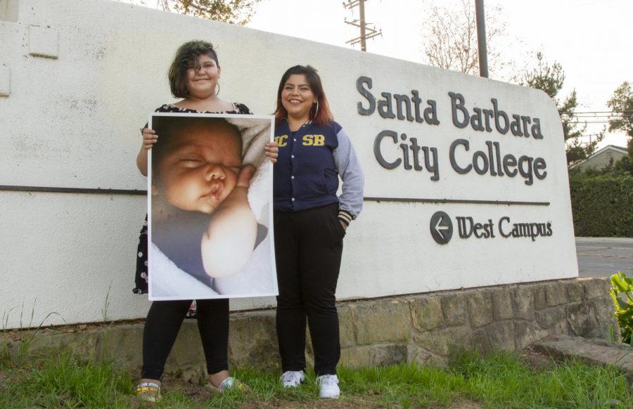 Ana Zepeda, right, her daughter Lia Velazquez and her infant son Luke togher as a family on Oct. 14 on West Campus at City College in Santa Barbara, Calif. Zepeda is thankful for the experiences and opportunities that the City College has provided her over the years. She is also looking forward to graduating and making a bigger impact in the community than she already has done.