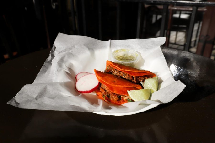 Yona Redz freshly made Taco de Birria on Feb. 17 at Yona Redz location of 532 State St. in downtown Santa Barbara, Calif. Owner Jonathan “Yona” Estrada started as a backyard taco stand back in May and now has his first official location.