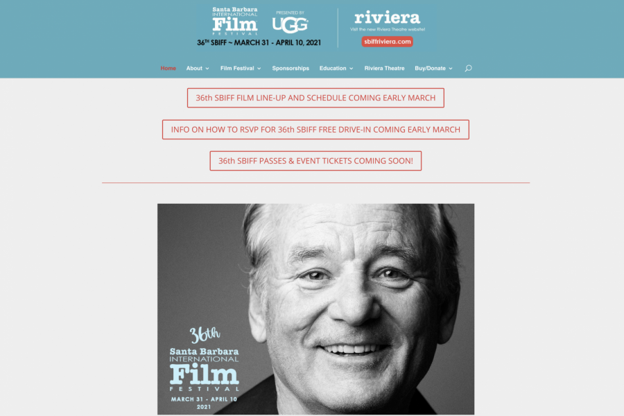 Screengrab from the official website for the Santa Barbara International Film Festival. This year's festival will include free drive-in showings from March 31 to April 10.