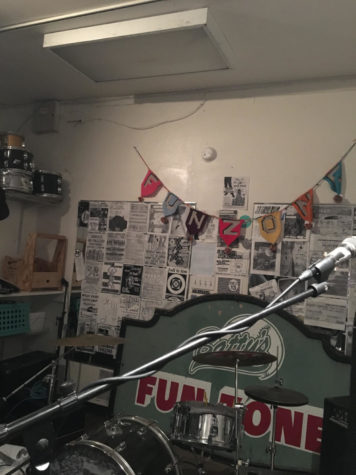 The main room at Funzone between sets at the last show on October 13, 2017, in Santa Barbara, Calif. “The one thing I always told people is that the next Funzone is out there,” said Spencer vonHershman, who ran the space for three years. 