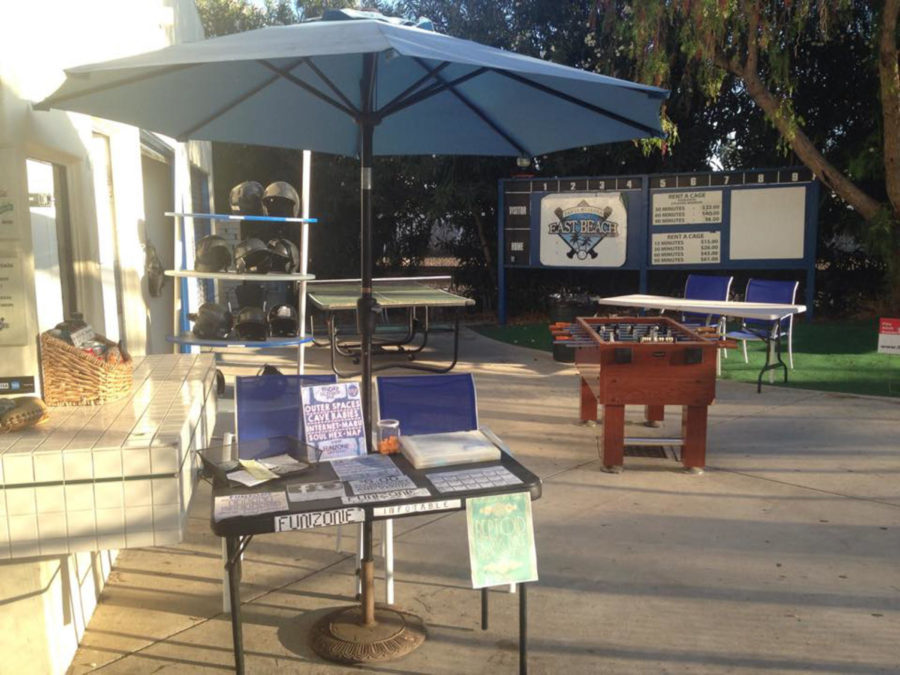 Funzone at East Beach Batting Cages set up for a show on October 23, 2014, in Santa Barbara, Calif. Image courtesy of Spencer vonHershman.