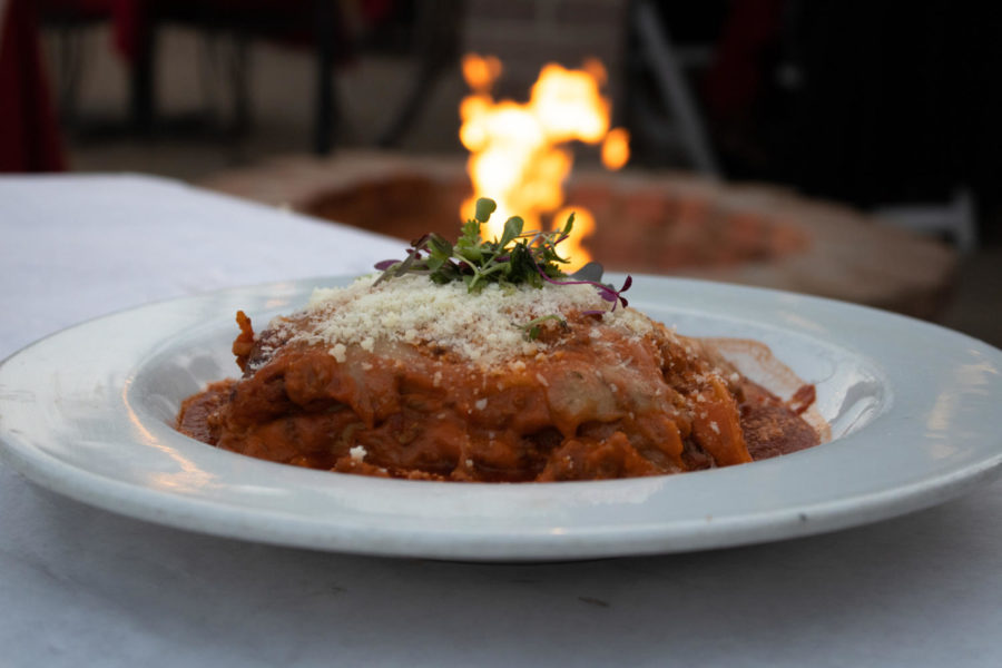 The Lasagne Alla Bolognese at Arnoldi's Cafe.