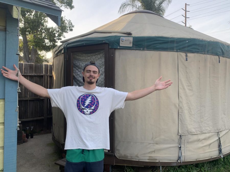 Courtesy image Cole Federbusch outside of his Yurt on Friday April 30, 2021.