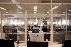 Inside the Luria Library during the official reopening on Sept. 9, at City College in Santa Barbara, Calif. This is the first time the library opened its doors for public use since COVID-19 forced City College to shut down in spring of 2020.